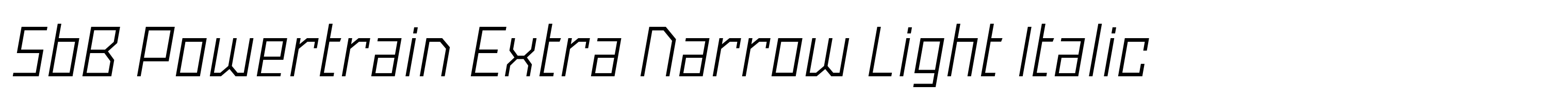 SbB Powertrain Extra Narrow Light Italic